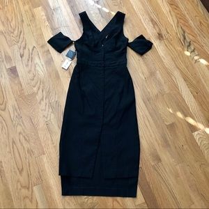 [XS] Nasty Gal button down cold shoulder dress